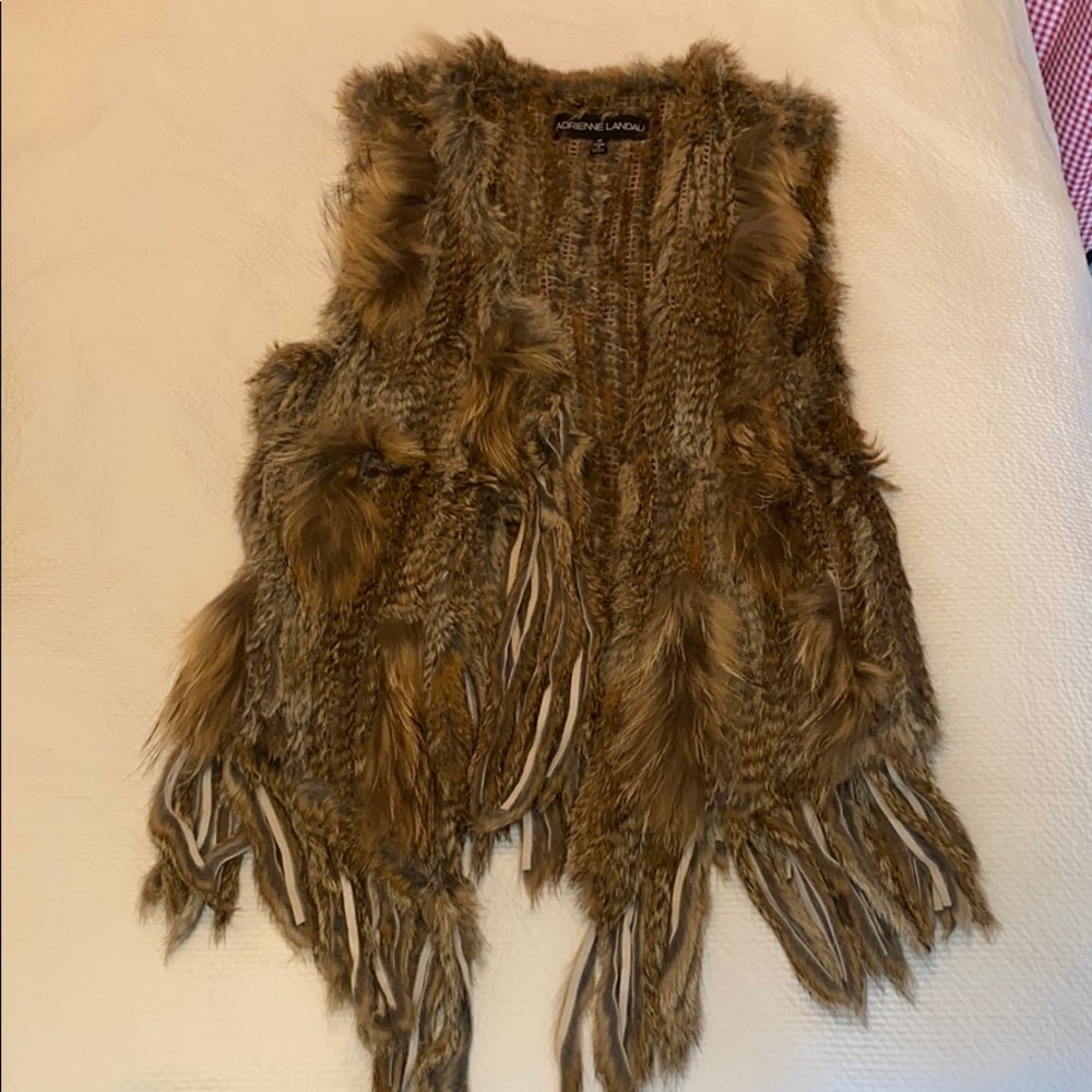 Never Worn Adrienne Landau Fur Vest